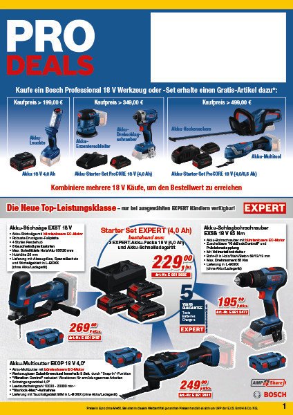 Bosch-Flyer Pro Deal - Sommer 2026